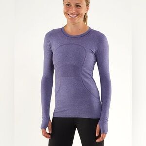 Lululemon Run Women’s 6 Swiftly Tech Long Sleeve Knit Workout Athletic Fitted